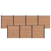 vidaXL Komplet ograj 7 kos 1218 x 186 cm WPC in aluminij Rjava