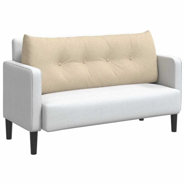 vidaXL Poglavni vzglavnik krema 120 x 24 x 50 cm blago