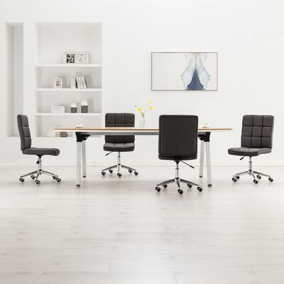 vidaXL Jedilni stoli 4 kosi temno sivo blago