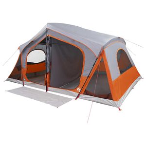 vidaXL Kabinski &scaron;otor s streho Siva in oranžna 480 x 273 x 205 cm