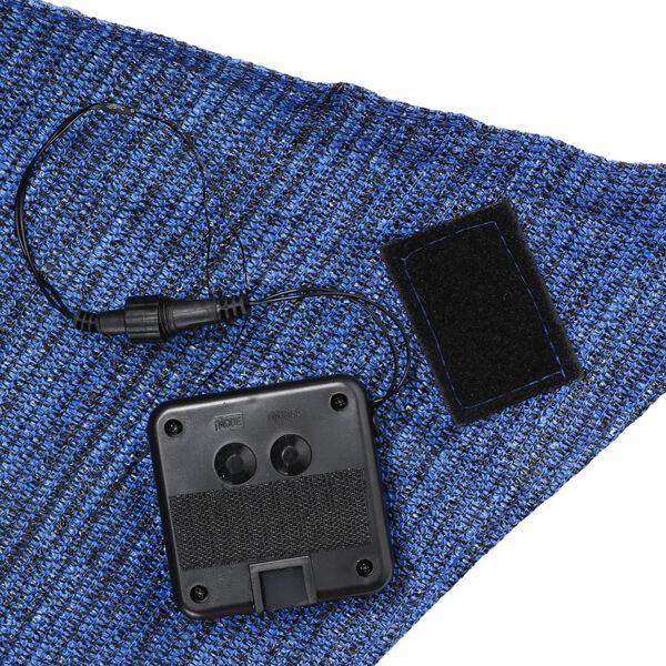 HI Senčno jadro s 100 LED lučkami modro 2x3 m