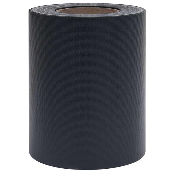 vidaXL Vrtno platno PVC 35x0,19 m mat temno sivo