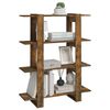 vidaXL Knjižna omara/pregrada dimljeni hrast 100x30x123,5 cm