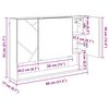 vidaXL Kopalniška ogledalna omara artisan hrast 80 x 17 x 55 cm