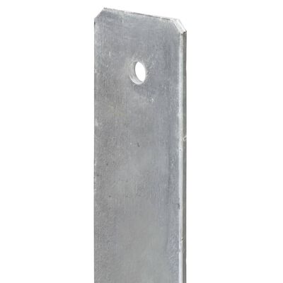 vidaXL Ograjna sidra 2 kosa srebrna 7x6x60 cm pocinkano jeklo