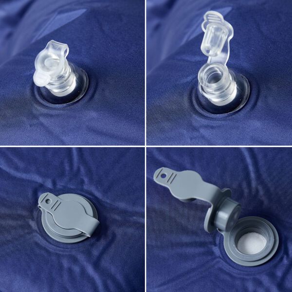 vidaXL Samonapihljivo ležišče za kampiranje z blazino 1 osebo modro