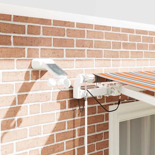 vidaXL Retraktilna tenda večbarvno 300 x 250 cm Poliester in kovina