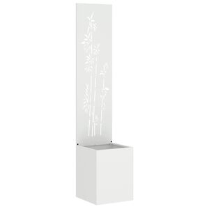 vidaXL Zaslon za zasebnost v vrtu Bela 32 x 150 cm Mnogi jeklo