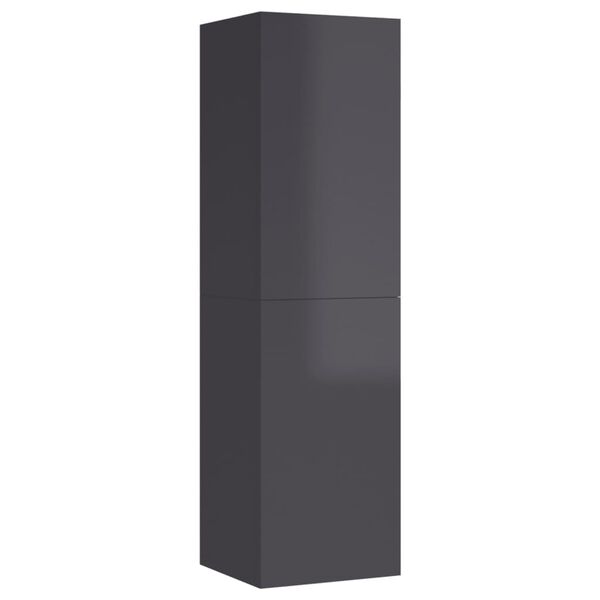 vidaXL TV omarica 2 kosa visok sijaj siva 30,5x30x110cm inženirski les