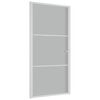 vidaXL Notranja vrata 102,5x201,5 cm bela mat steklo in aluminij