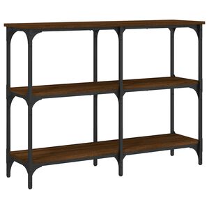 vidaXL Konzolna mizica rjav hrast 100x29x75 cm inženirski les