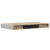 vidaXL Stenske police 2 kosa barva hrasta in bela 40x23,5x3,8 cm MDF