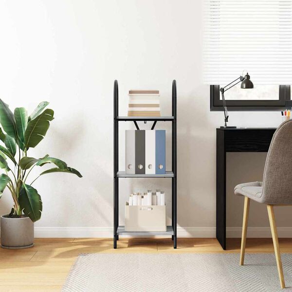 vidaXL Knjižna polica Siva Sonoma 40 x 30 x 109 cm Konstruiran les