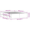 vidaXL Posteljni okvir s predali betonsko siv 150x200cm inženirski les