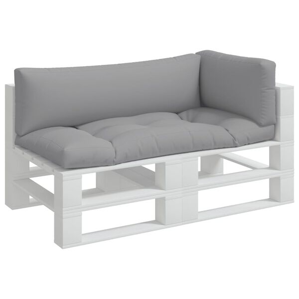 vidaXL Blazine za palete 3 kosi sivo blago