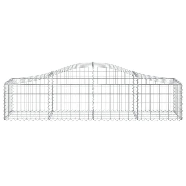 vidaXL Obokane gabion košare 2 kosi 200x50x40/60 cm pocinkano železo