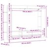 vidaXL TV omarica dimljeni hrast 152x22x113 cm inženirski les
