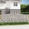 vidaXL Obokane gabion ko&scaron;are 5 kosov 400x30x140/160cm pocinkano železo
