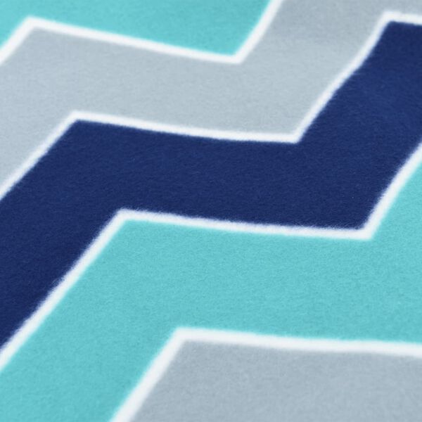 vidaXL Piknik odeja zložljiva modra valovita 200x150 cm žametna