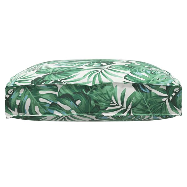 vidaXL Blazina za sedež palete Cvetlični Vzorec listov 80 x 80 x 12 cm