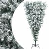 vidaXL Obrnjena umetna božična jelka 150 cm PVC in jeklo