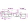 vidaXL Zunanja garnitura za sedenje z blazino 4 pcs Naravna in smetana