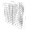 vidaXL Visoka greda gabion pocinkano jeklo 75x75x50 cm