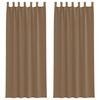vidaXL Voile zavese z zankami 2 kosa svetlo rjave 140x260 cm