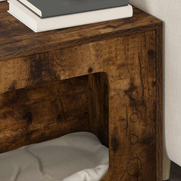 vidaXL Mačja hi&scaron;a Dimljeni oreh 51 x 30 x 42,5 cm Konstruiran les