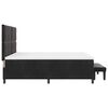 vidaXL Postelja z vzmetnico z vzmetnico Črna 180 x 200 cm Žamet