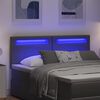 vidaXL LED glava postelje Siva 160 cm Umjetno usnje