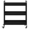 vidaXL Kuhinjski voziček Črna Orehovina 70 x 30 x 82 cm