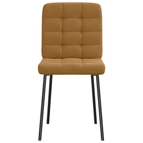 vidaXL Jedilni stoli 2 kosa rjav žamet