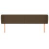 vidaXL Vzglavje z u&scaron;esi temno rjavo 203x23x78/88 cm blago