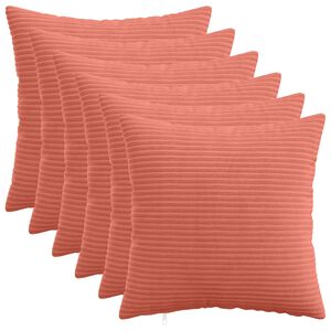 vidaXL Prevleka za blazino 6 pcs HEERLEN Rdeče oranžna 30 x 30 cm
