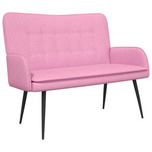 vidaXL Kavč za 2 osebi Roza 115 x 61 x 87 cm Blago