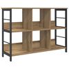 vidaXL Knjižna polica 6 nivojev 102 x 32 x 72,5 cm Inženirski les