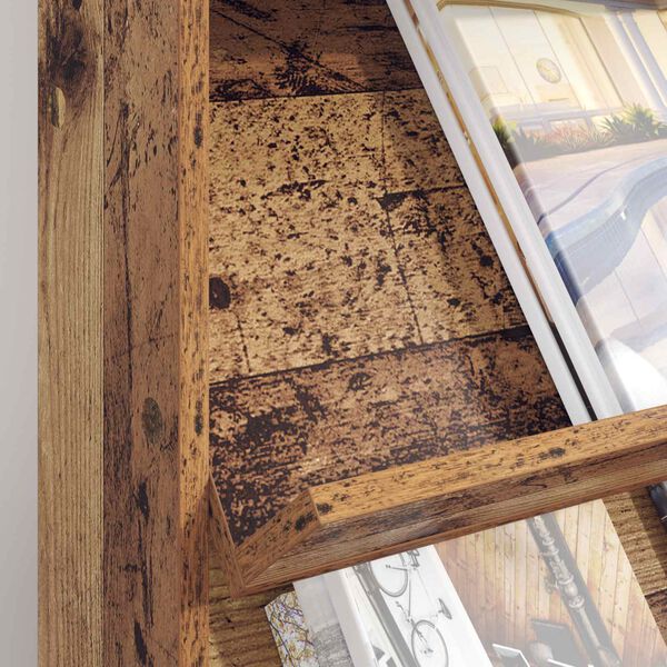 vidaXL Regal za revije Star les 70 x 41 x 96 cm Konstruiran les