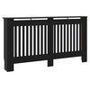 vidaXL Pokrov radiatorja 2 pcs Črna 152 x 19 x 81,5cm Konstruiran les