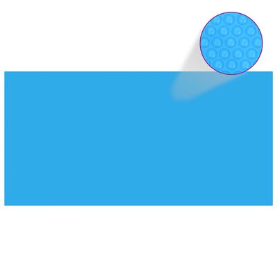 vidaXL Pokrivalo za bazen modro 488x244 cm PE
