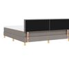 vidaXL LED Box Spring Postelja z vzmetnico Taupe 180 x 200 cm blago