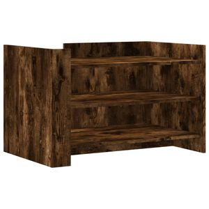 vidaXL Klubska mizica dimljeni hrast 80x50x50 cm inženirski les
