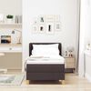 vidaXL Postelja z vzmetnico z vzmetnico Temno rjava 80 x 200 cm blago