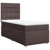 vidaXL Box spring postelja z vzmetnico temno rjav 90x190 cm blago