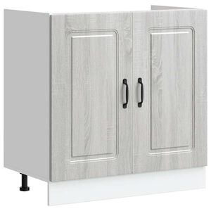 vidaXL Osnovna omarica za umivalnik Kalmar siva sonoma 80x46x81,5 cm