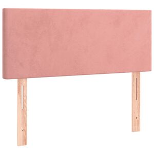 vidaXL Posteljno vzglavje roza 100x5x78/88 cm žamet