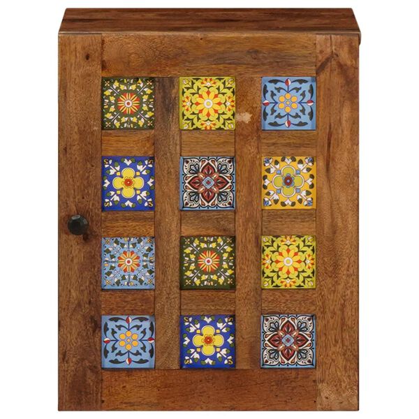 vidaXL Viseča omara za kopalnico s shranjevanjem Oreh 38 x 33 x 48 cm