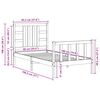 vidaXL Posteljni okvir brez vzmetnice bel 90x190 cm trdna borovina