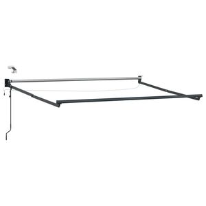 vidaXL Električni zložljivi okvir tende Antracit 2,5 x 2 m Aluminij
