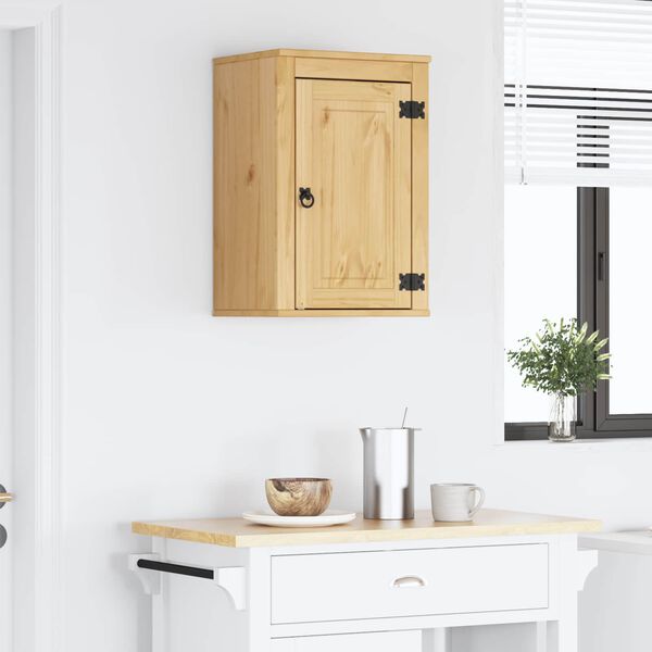 vidaXL Za omarice s polico Medena 60 x 32 x 40 cm Masivno borovo les